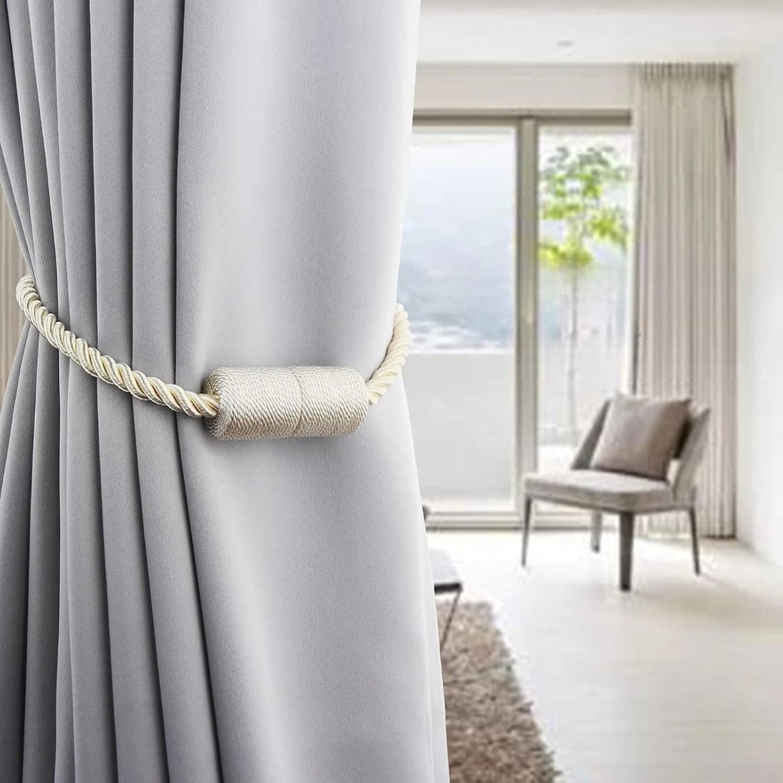 2Pcs Strong Magnetic Curtain T - огляд і ціна Curtain Rods