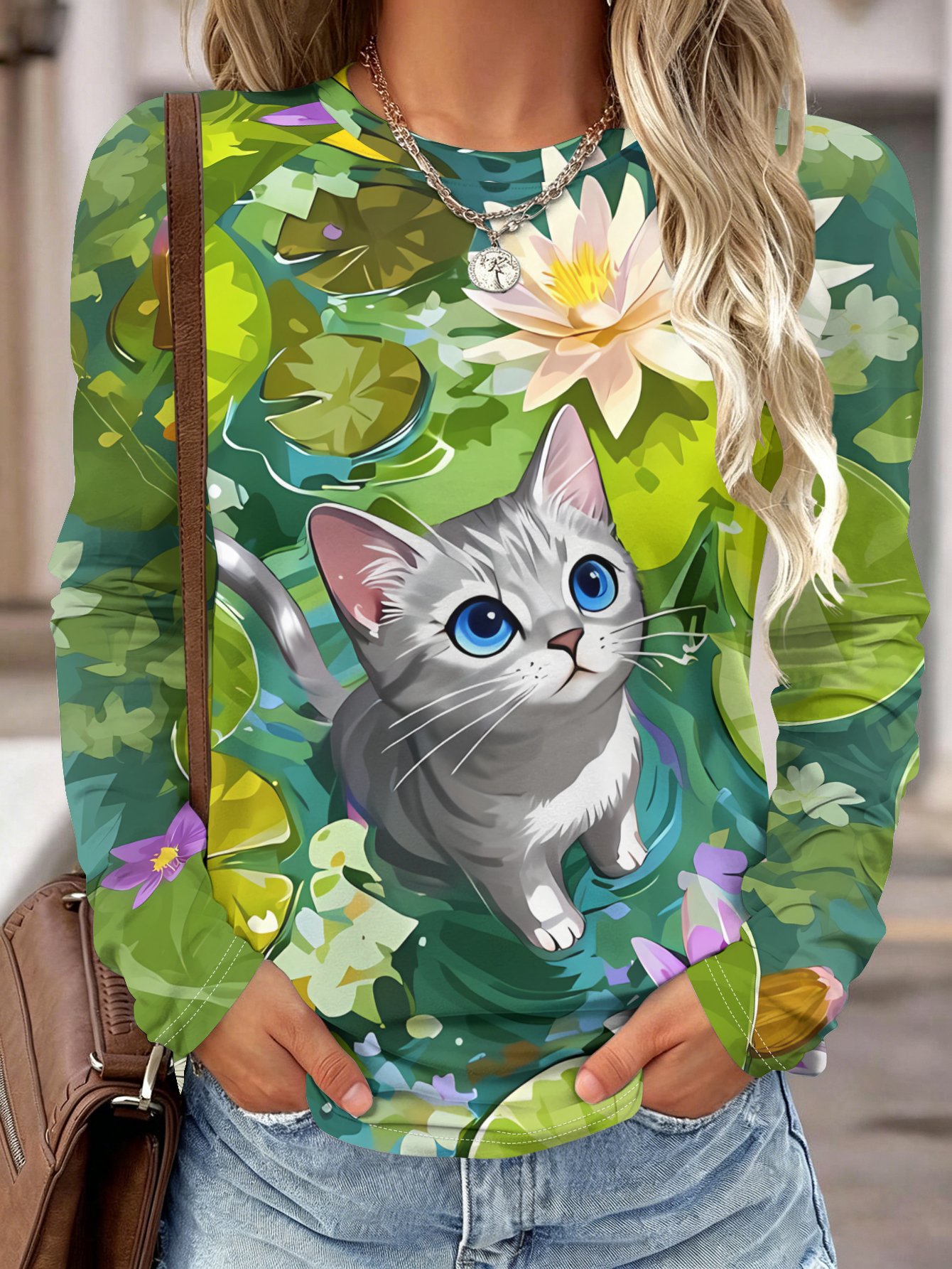 Women Long Sleeve Shirt Pocket - огляд і ціна Wallpaper