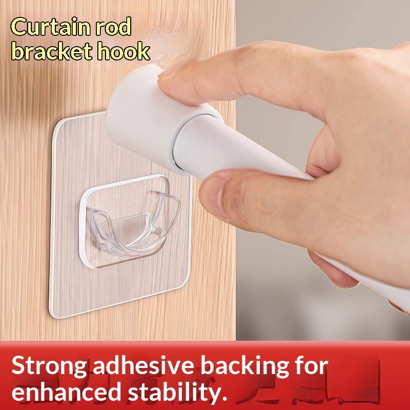 N$ 4 PCS Transparent Adhesive  - огляд і ціна Curtain Rods