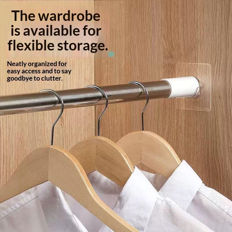 N$ 4 PCS Transparent Adhesive  - огляд і ціна Curtain Rods