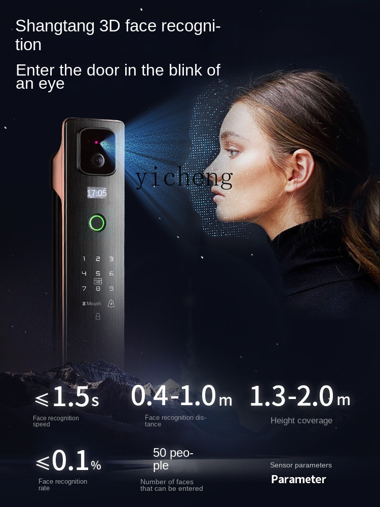 cc293d Face Recognition Smart  - огляд і ціна Door Lock