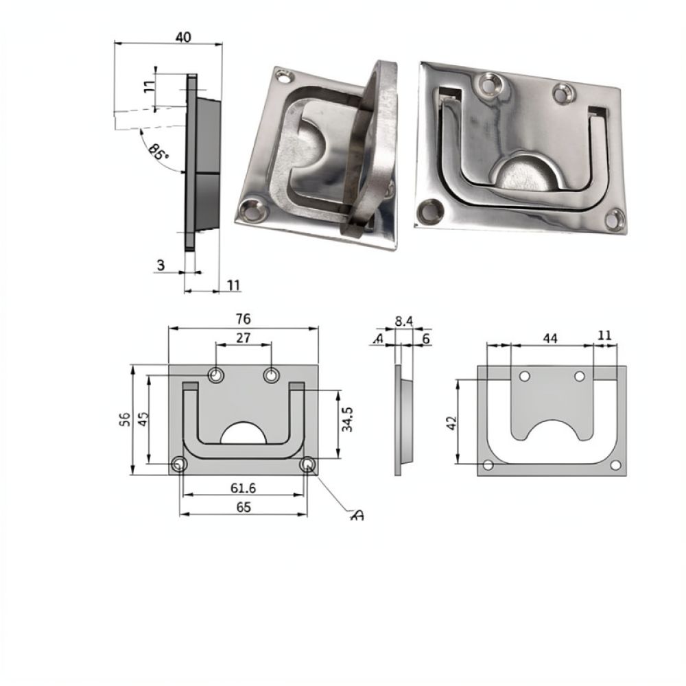 Hidden Flush Ring Handle 316 S - огляд і ціна Door Handle